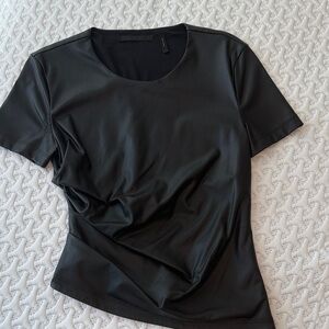 Helmut Lang Black Short Sleeve Top